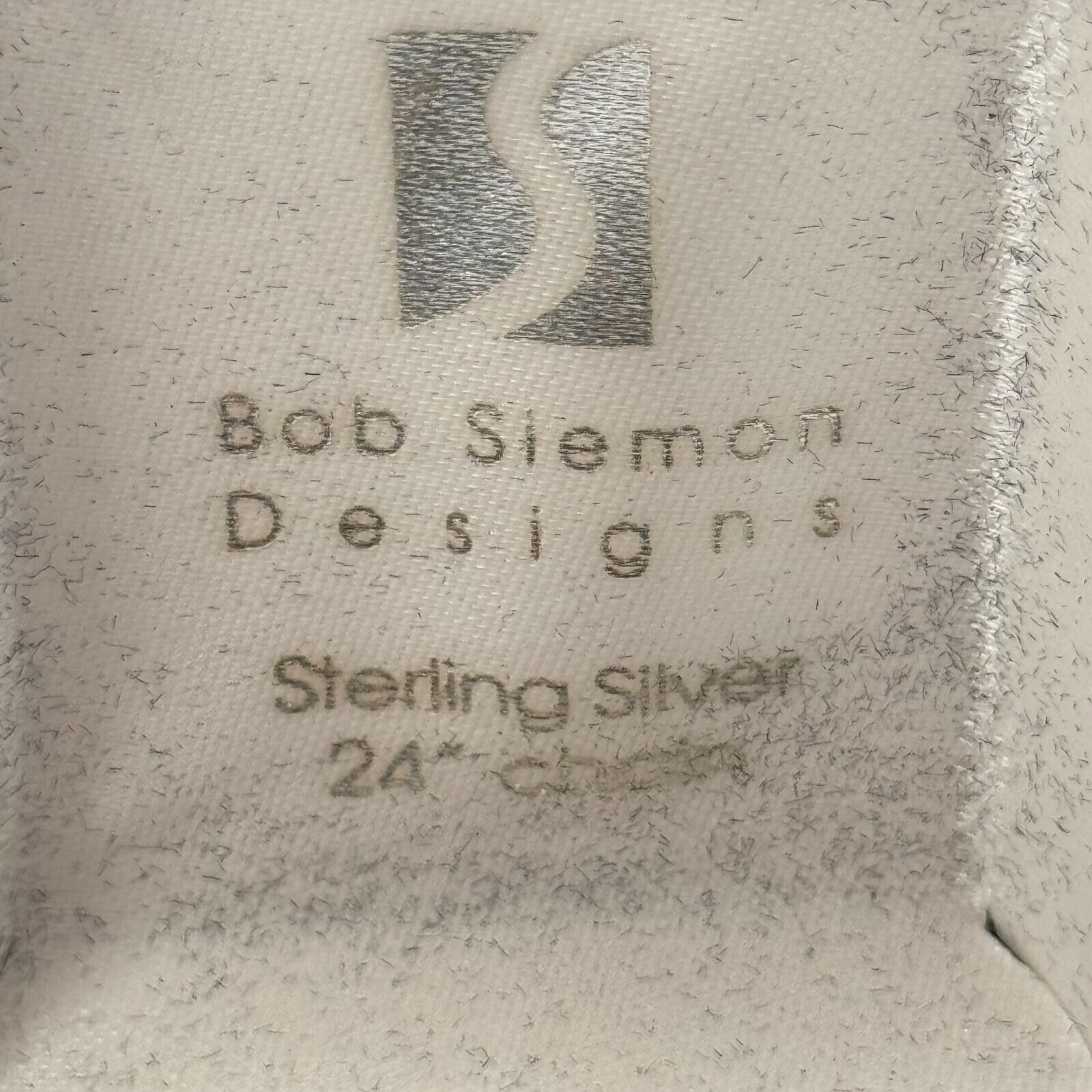 Bob Siemon Designs 24 in Snake Chain Silver Necklace With Heart-Shaped Pendant