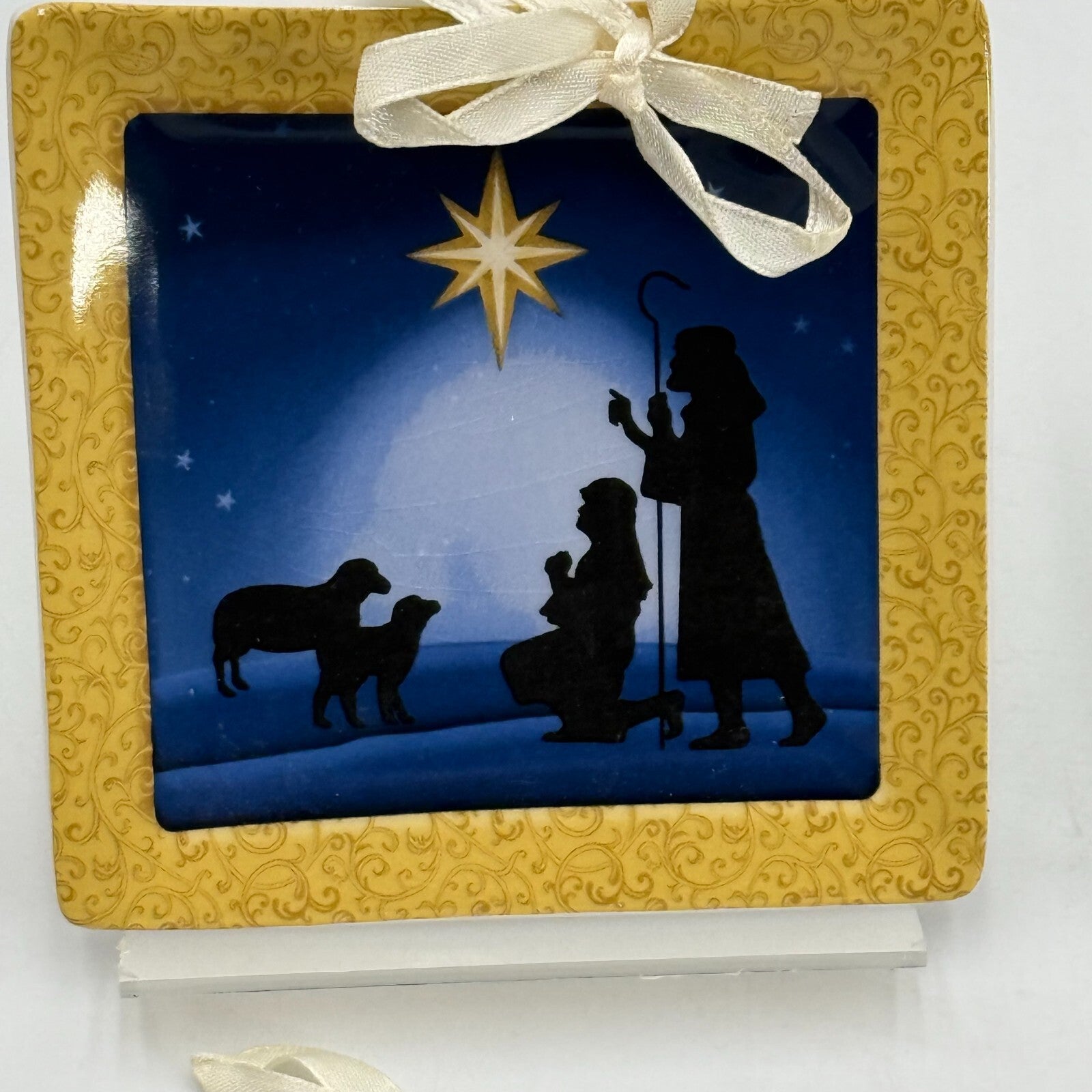 Manual Set of 4 High Quality Ceramic Decorative Square Hanging Plates