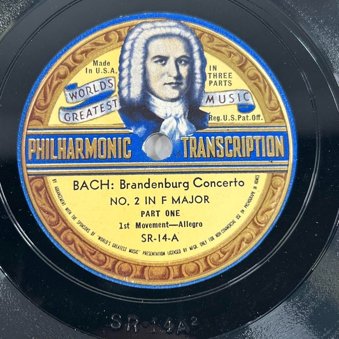 World's Greatest Music - Bach Brandenburg Concertos Nos. 2 & 3 - 78 rpm Vintage