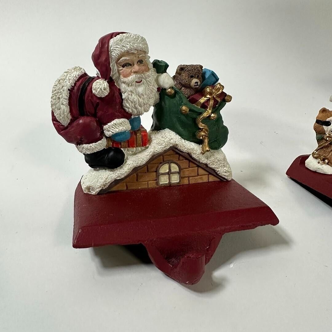 Trim a Home Santa Stocking Holder Set of 2 Holiday Decor