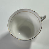 Colclough Genuine Bone China Exquisite Floral Footed Tea Cup W/ Gold Trim