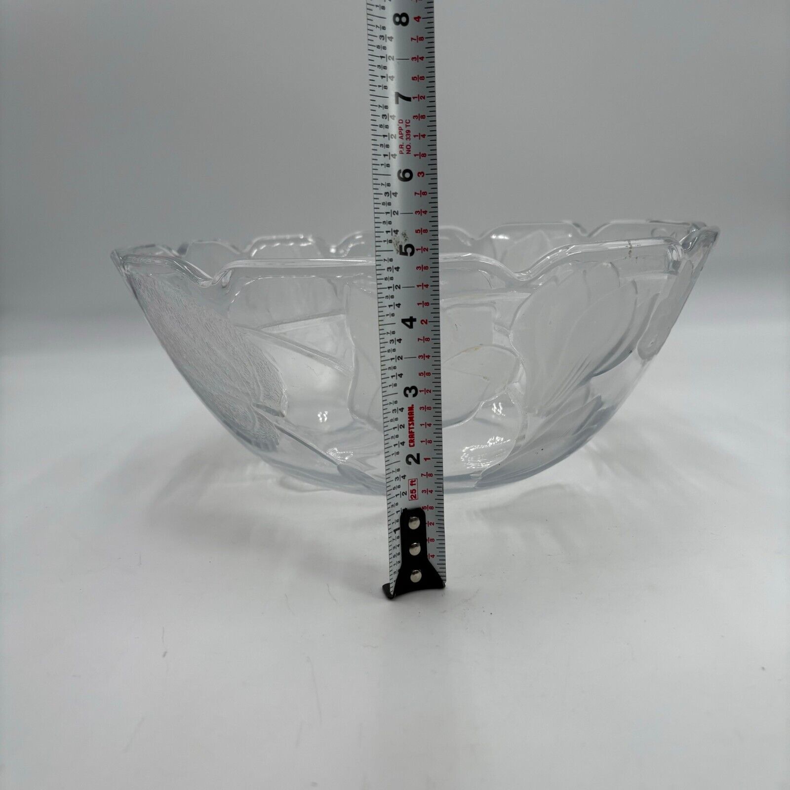 Fifth Avenue 12” Frosted Crystal Glass Bowl