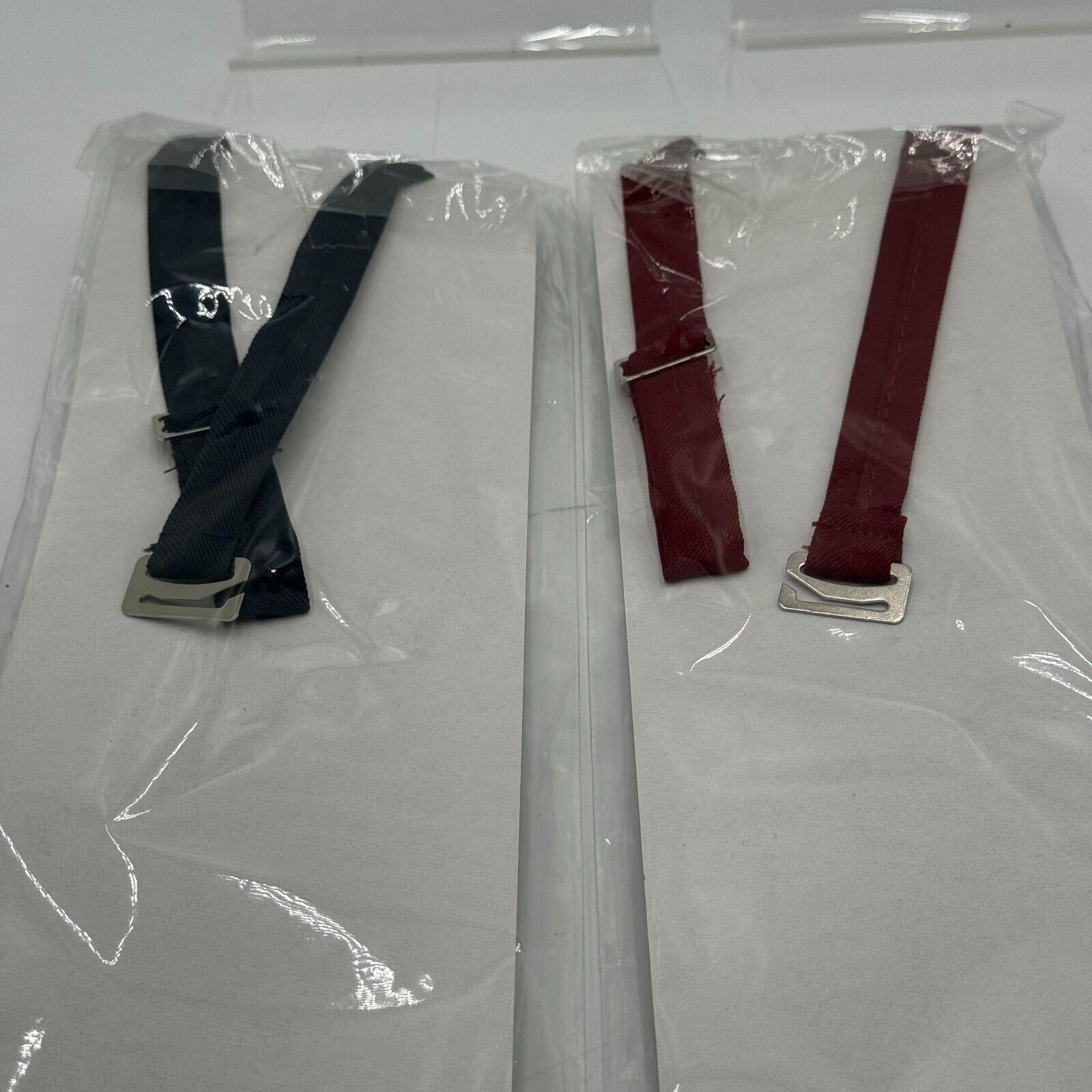 2-pack 14-inch Adjustable Ties Red Navy Blue Easy Hook Classic Dress Tie Sealed