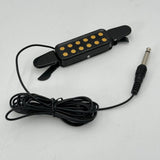 Hoyuji Soundhole Pickup Magnetic 12 Hole Preamplifier 1/4" For Acoustic Guitars