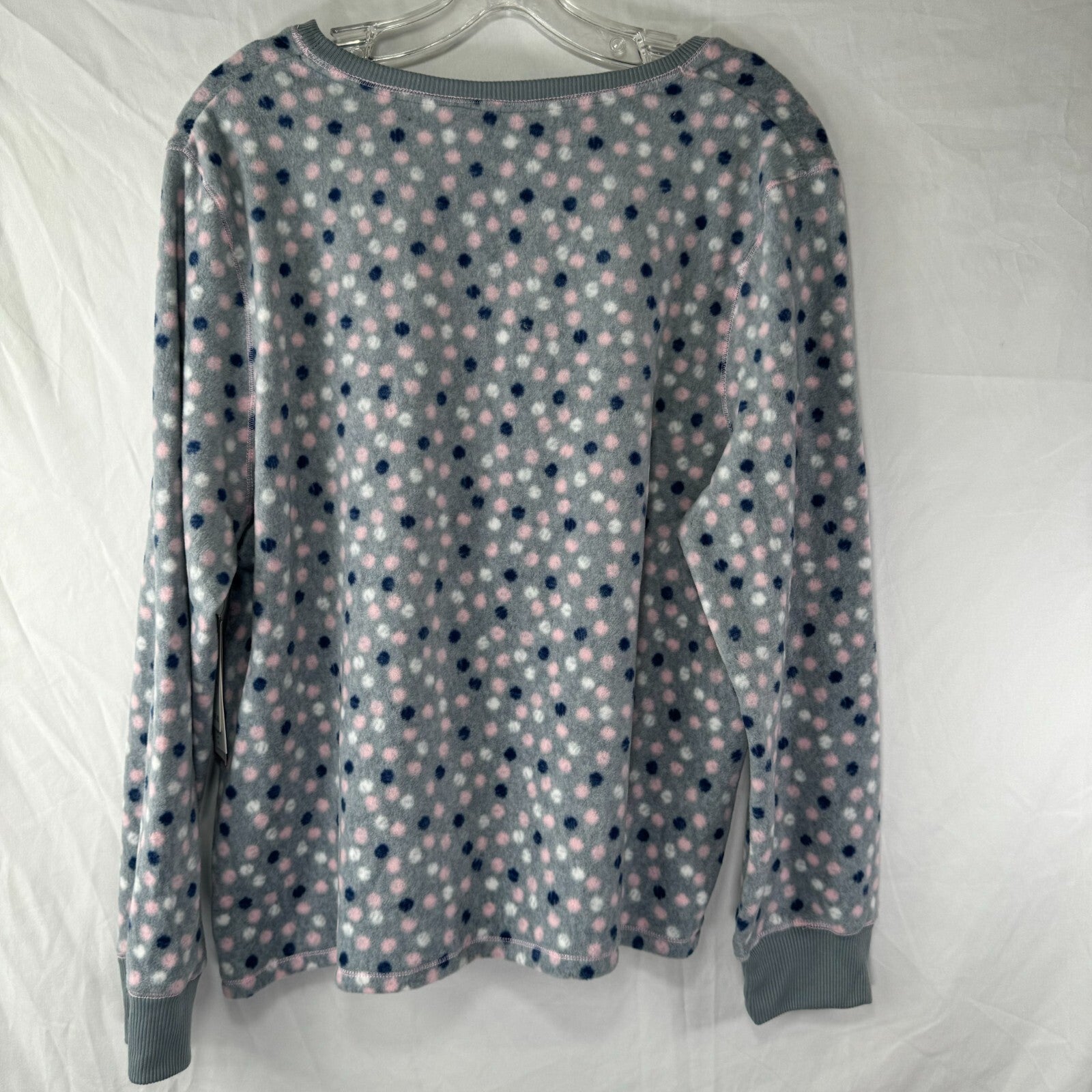 Jaclyn Intimates Womens Multicolor Polka Dot Pajama Set Gray Size XL NWT