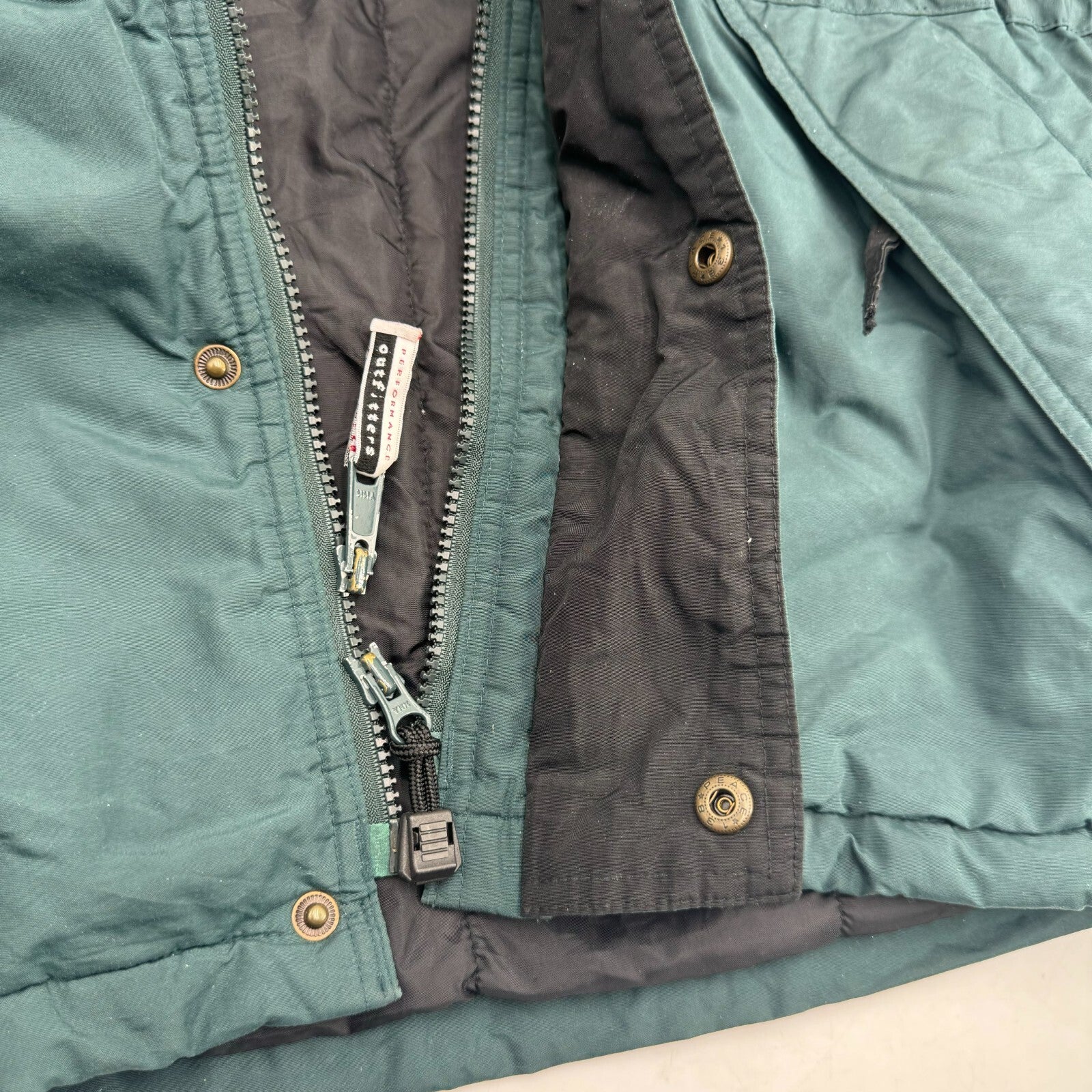 Performance Outfitters Winter Coat Warm Insulated Liner Green Black Adult Size S