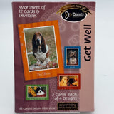 12 Get Well Soon Cards & Envelopes Bible Verse Premium Set Dogs Puppies