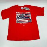 Kerusso Boys Crewneck Tshirt Printed Verse Mathew 7, 24-25 Christian Red Size M