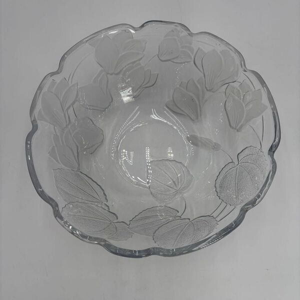 Fifth Avenue 12” Frosted Crystal Glass Bowl