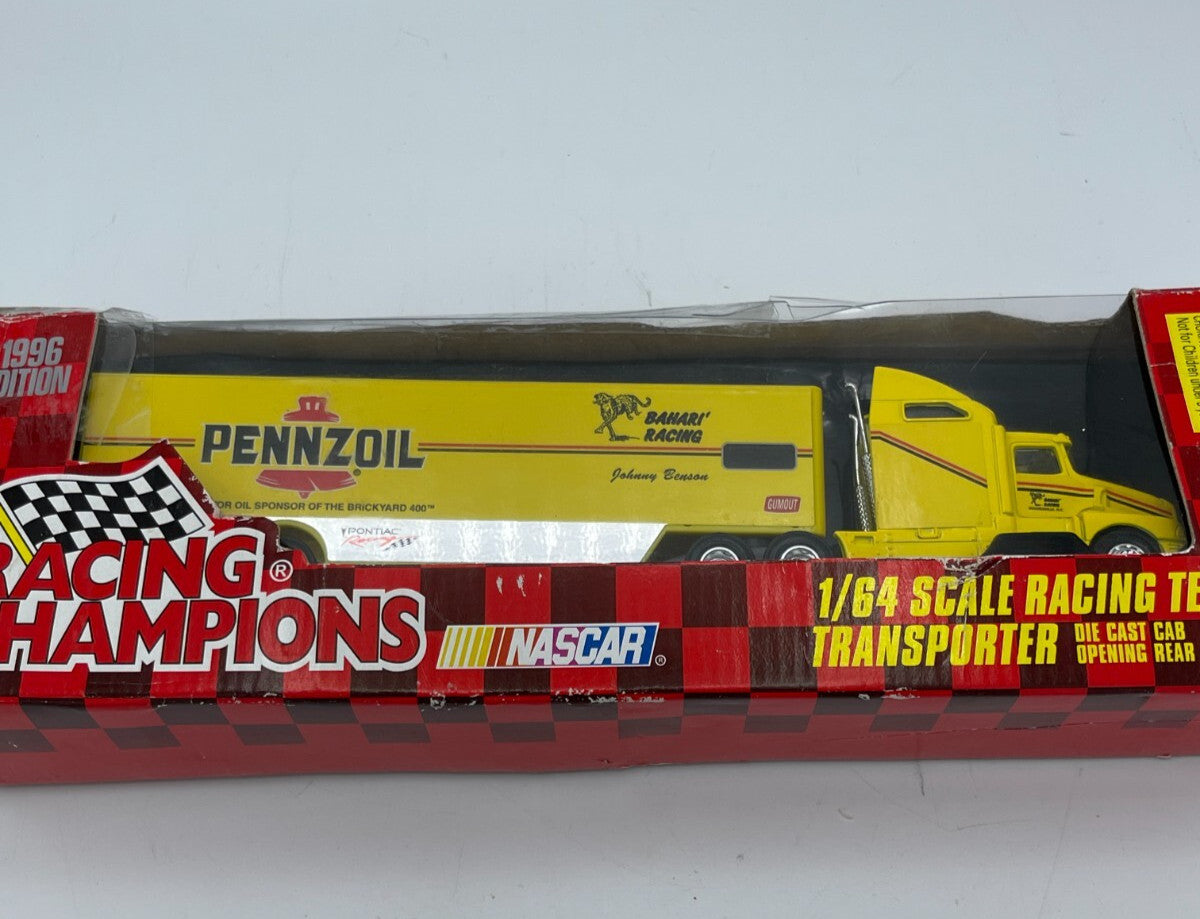 Nascar Racing Champions Pennzoil Team Transporter Johnny Benson 1996 Edition