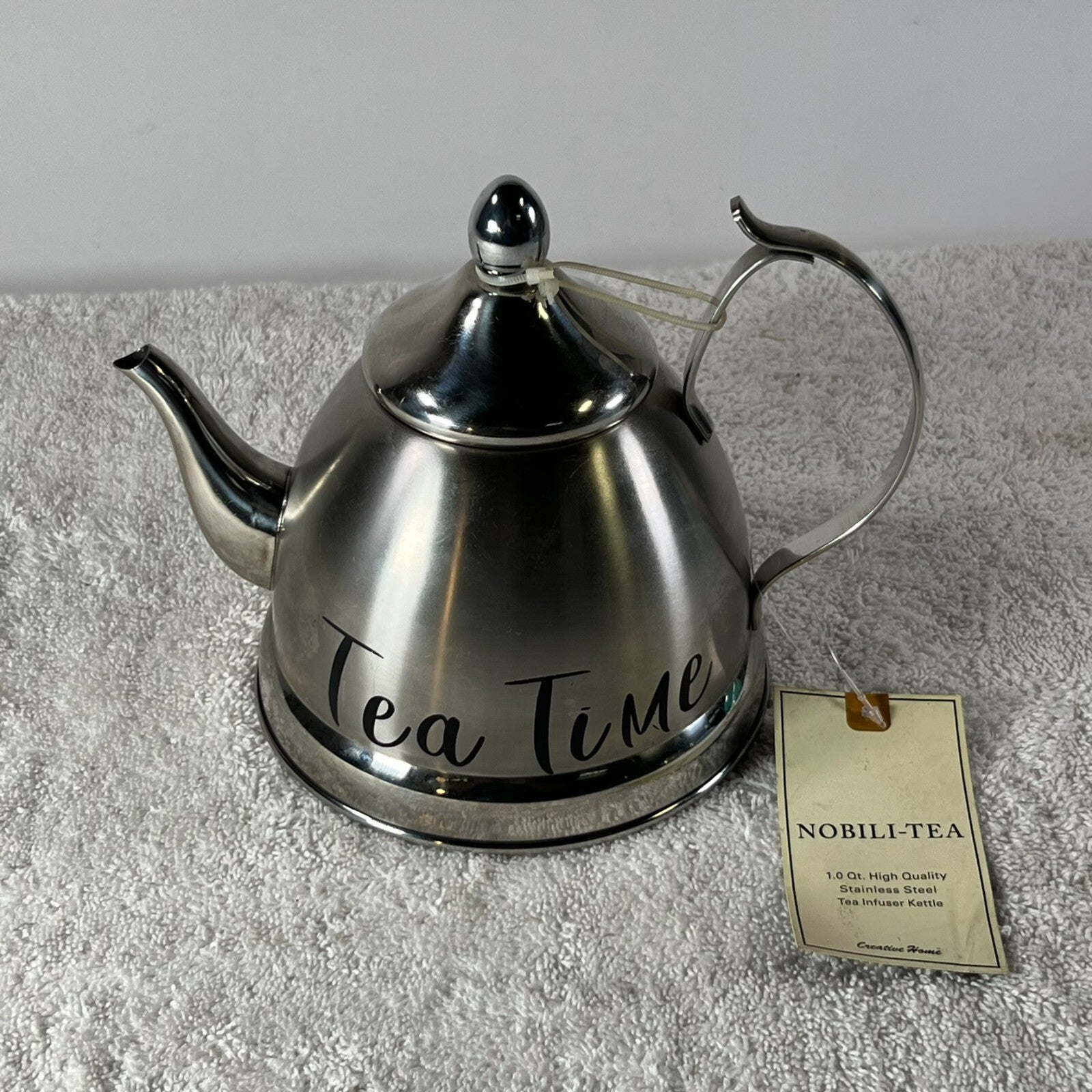 Nobili-Tea 1.0 Qt High-Quality Stainless Steel Whistling Tea Infuser Kettle