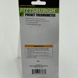 Pittsburgh 1" Pocket Thermometer Easy To Read With Handy Pocket Sheath - NOB