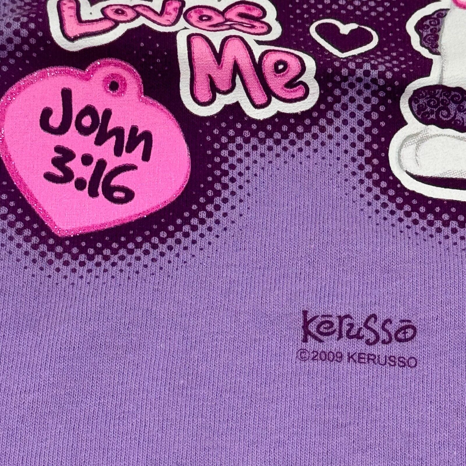 3T Toddler Kerusso Lavendar Purple Poodle Jesus Love John 3,16 Kids T-Shirt NWT