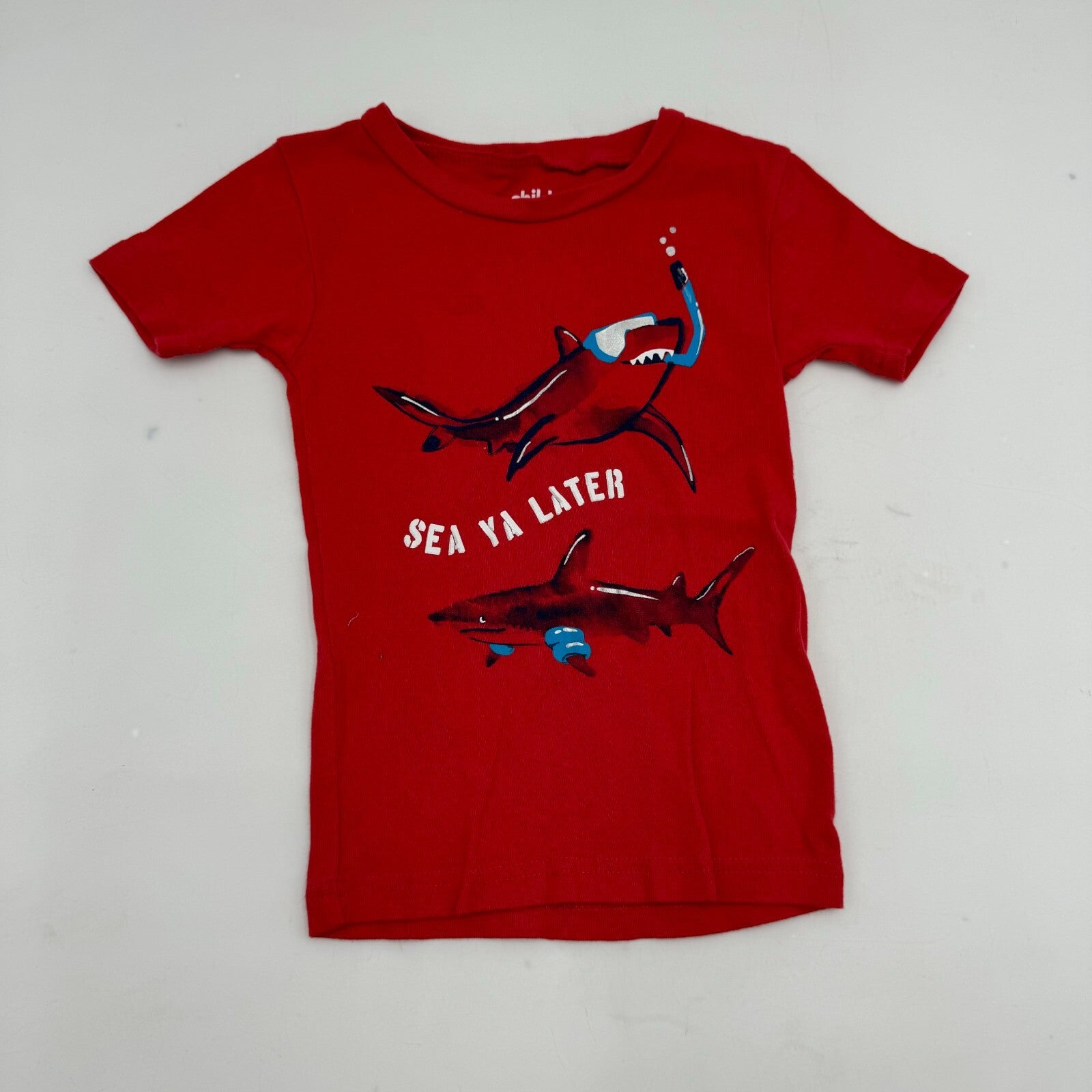 Pair of 2 Kids Tshirts Carter’s Red Sea Baby Shark Pinkfong Toddler Size 3T NWT