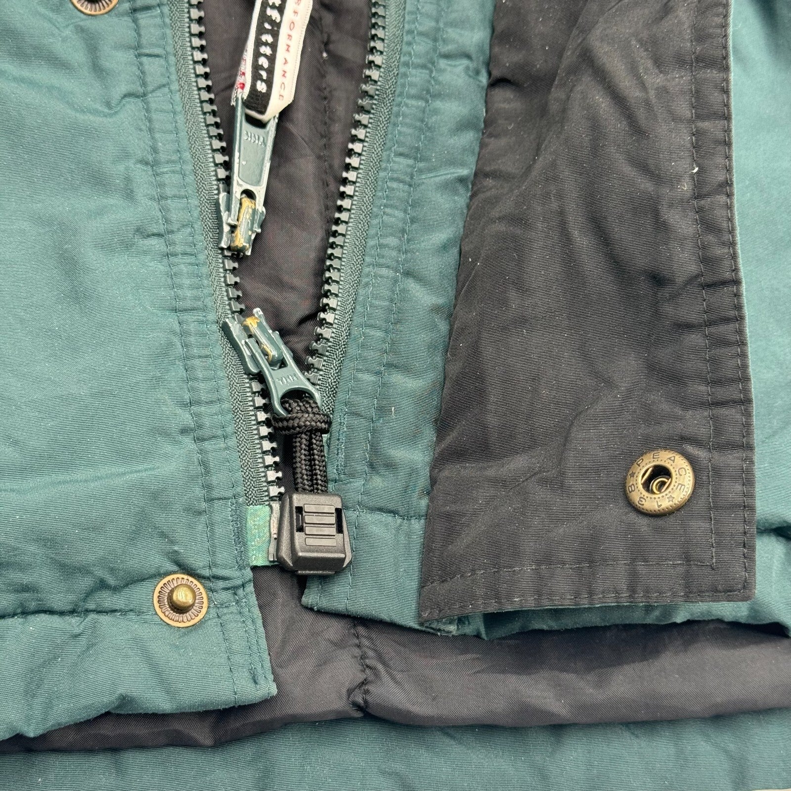 Performance Outfitters Winter Coat Warm Insulated Liner Green Black Adult Size S