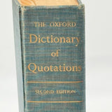 The Oxford Dictionary of Quotations Second Edition 1966 HARDCOVER BOOK