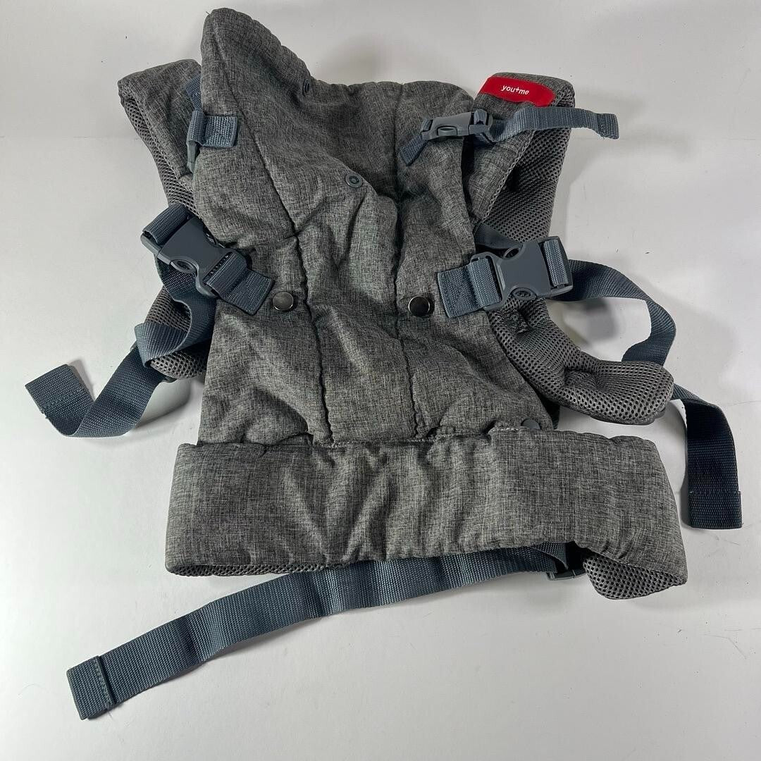 You+Me Ergonomic 4-in-1 Gray Mesh Baby Carrier Holds Up To 8-32 lbs.  NEW