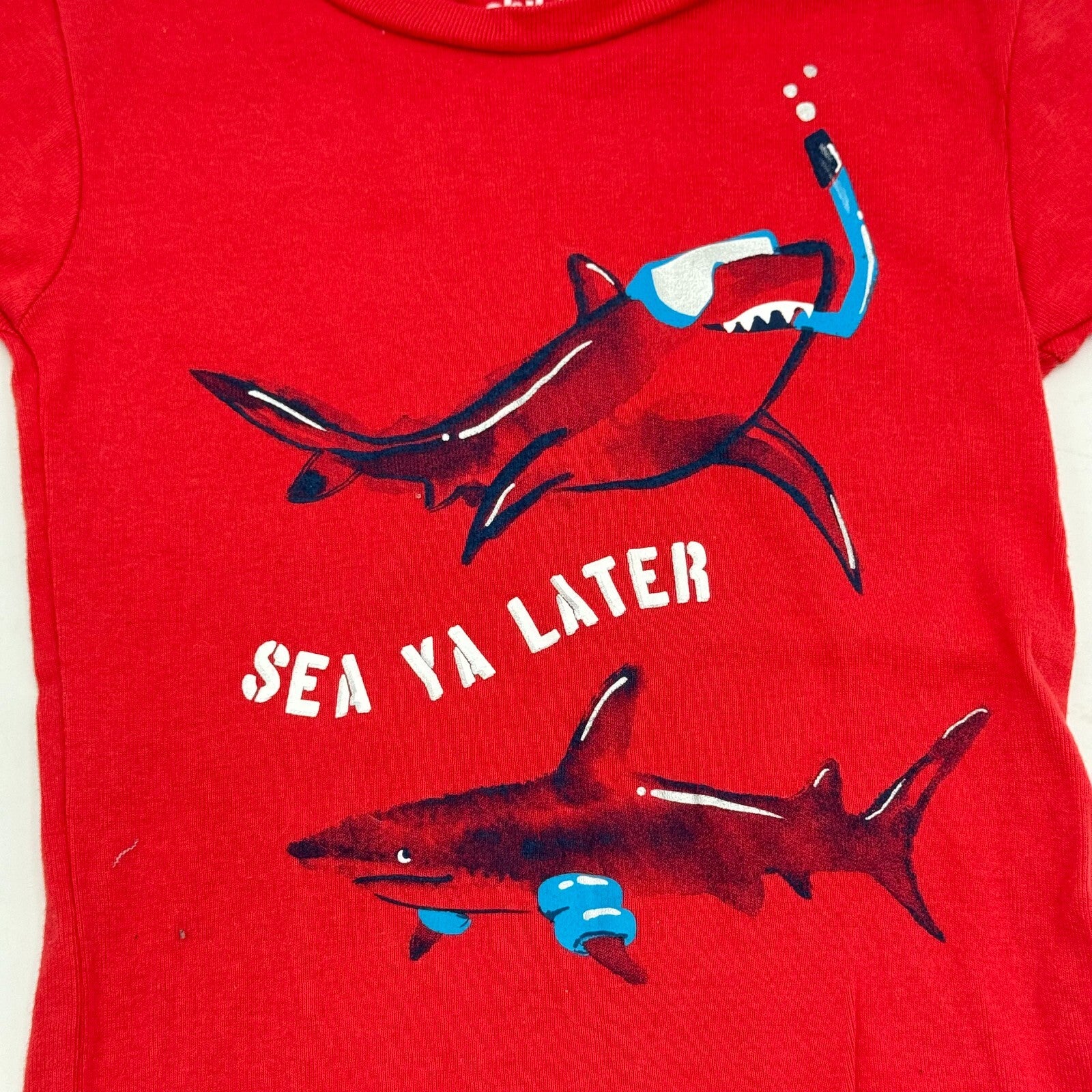 Pair of 2 Kids Tshirts Carter’s Red Sea Baby Shark Pinkfong Toddler Size 3T NWT
