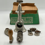 Vintage Universal Food and Meat Chopper No 2 in Original Box Parts Included