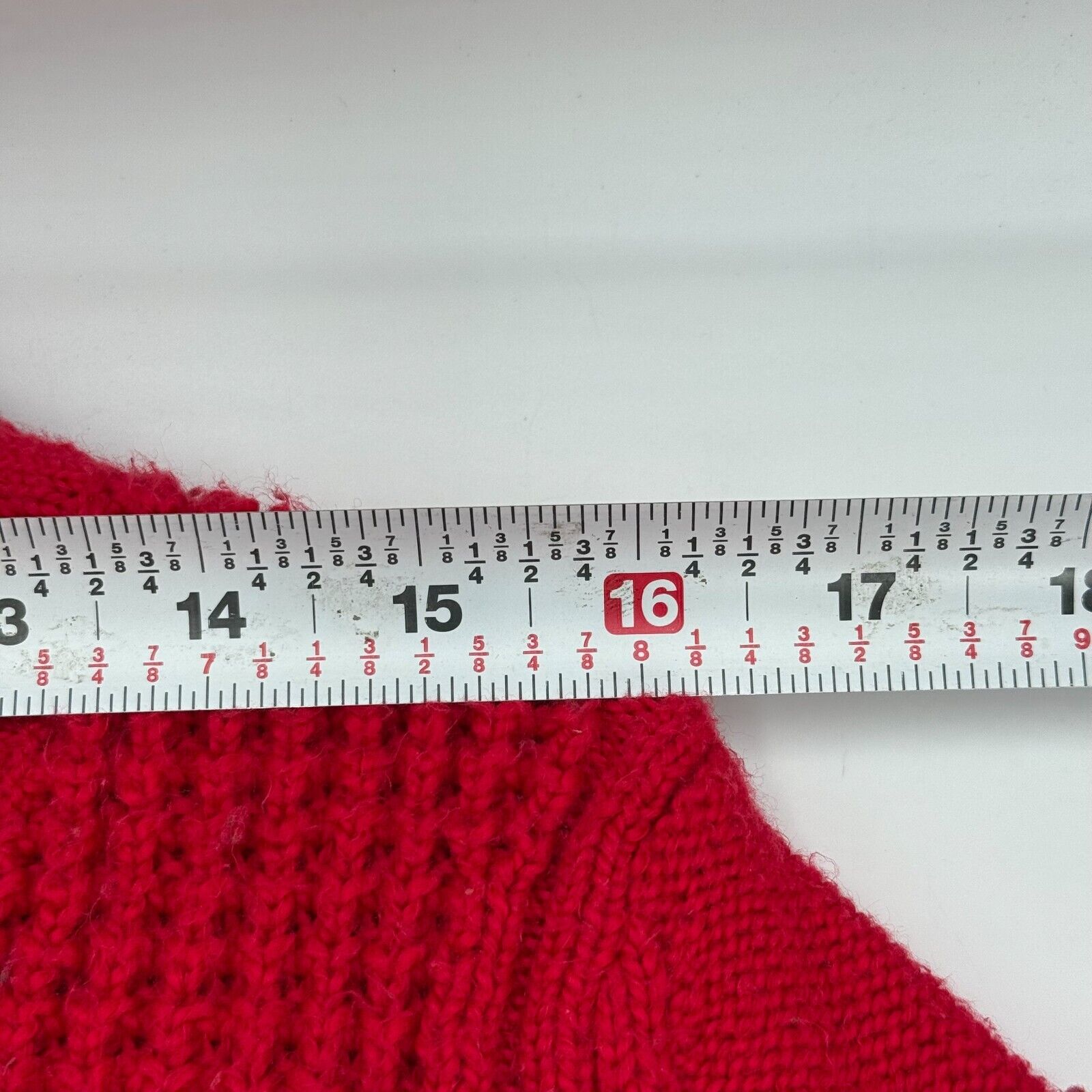 DKNY Sweater Red Pullover V-neck Ribbed Edges Cord Knitted Women’s Size Large US