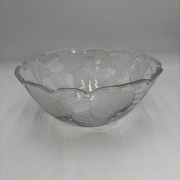Fifth Avenue 12” Frosted Crystal Glass Bowl