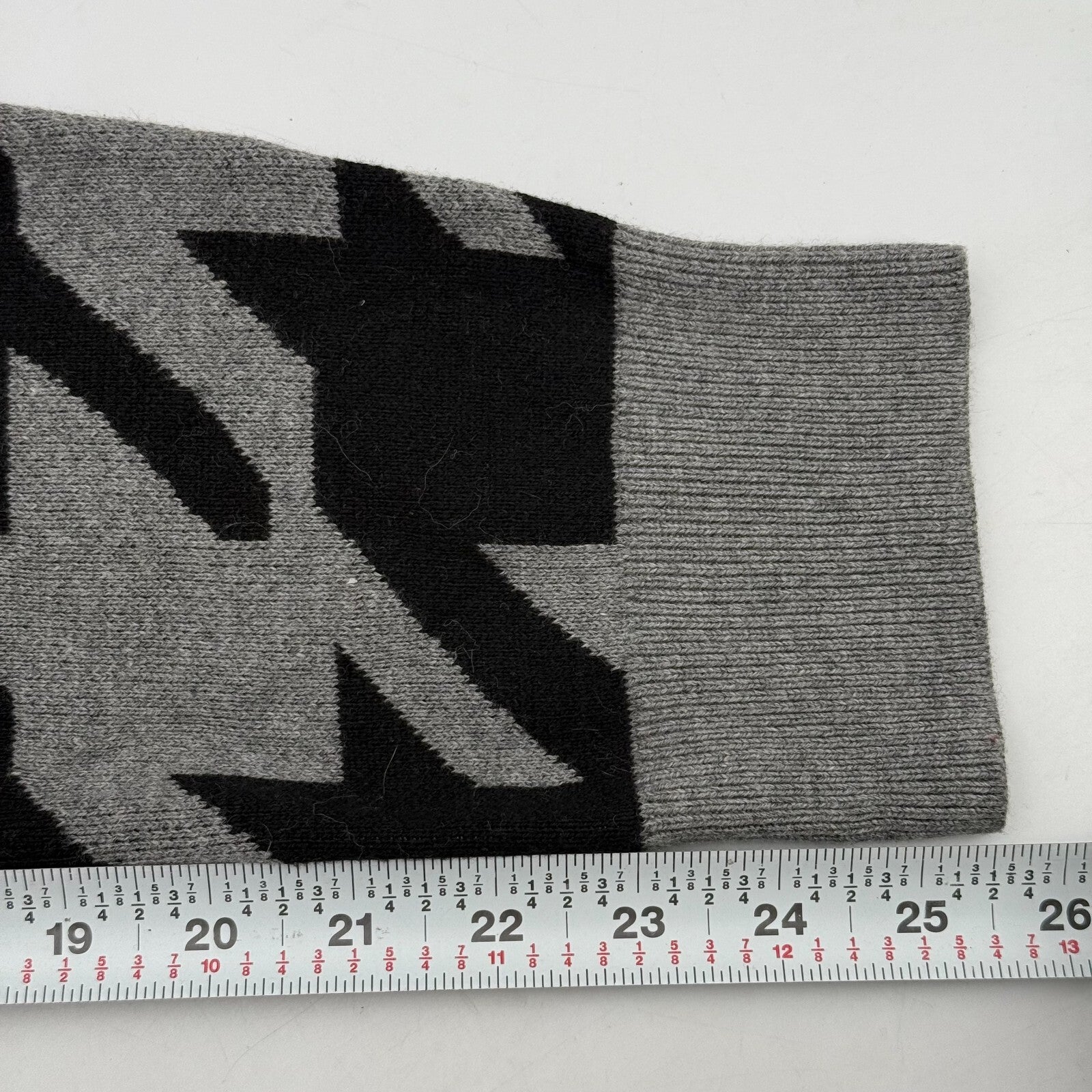 Ann Taylor Factory Womens Gray Cuffed Houndstooth Turtleneck Sweater Size XL