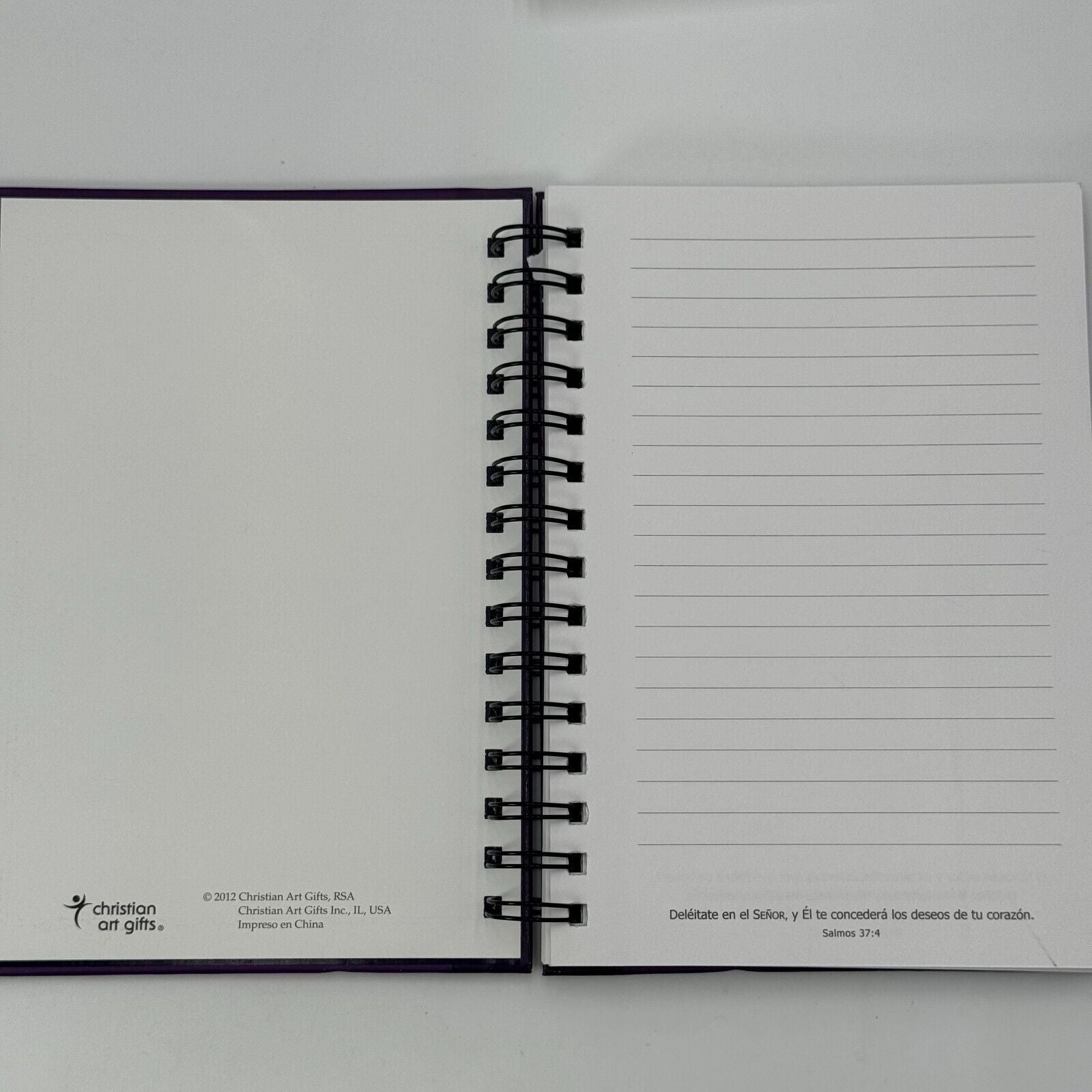 Christian Art Gifts 6x9 Spanish Notepad Journal Notebook Blank Page Notes Purple