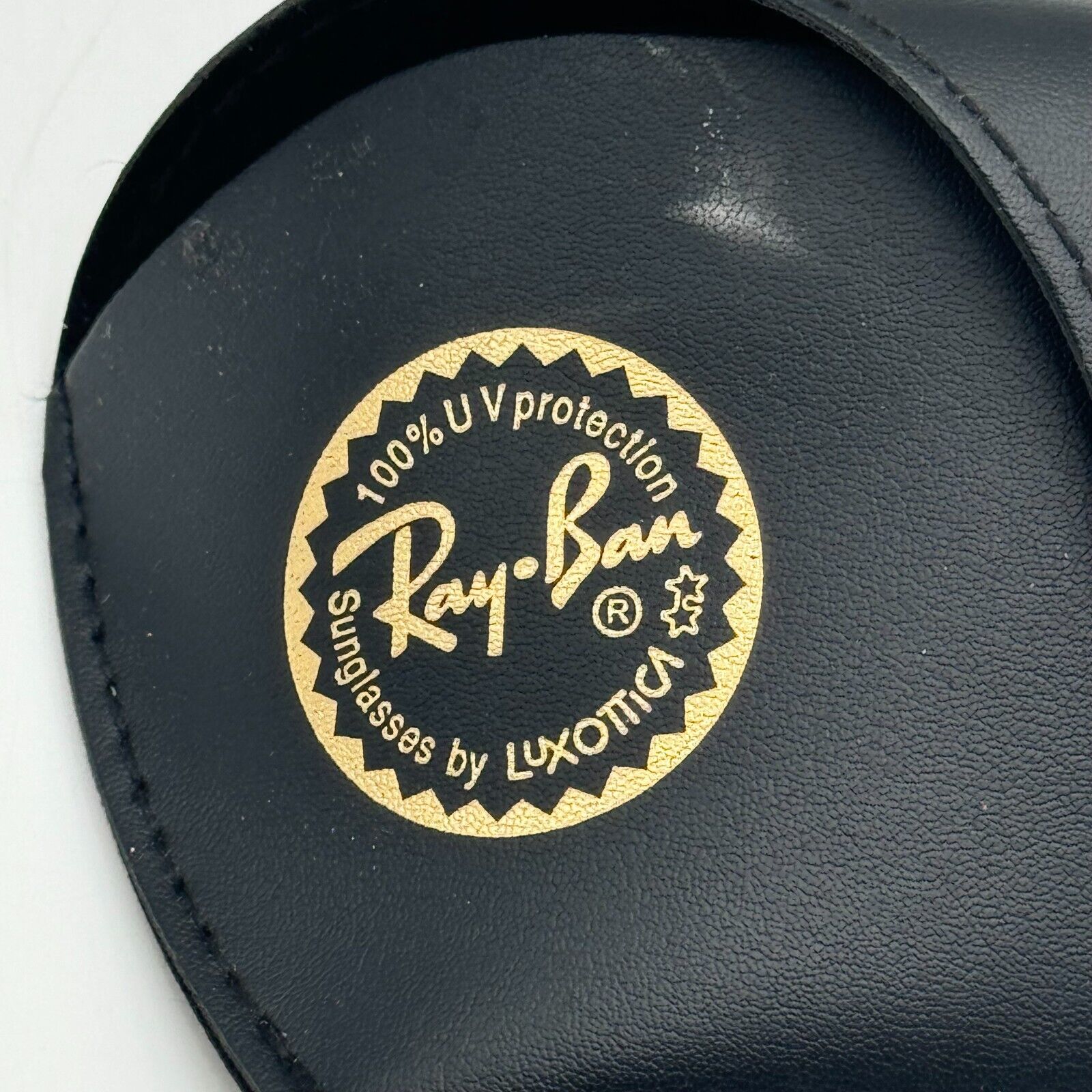 Authentic Ray-Ban Black Leather Sunglasses Snap Hard Case