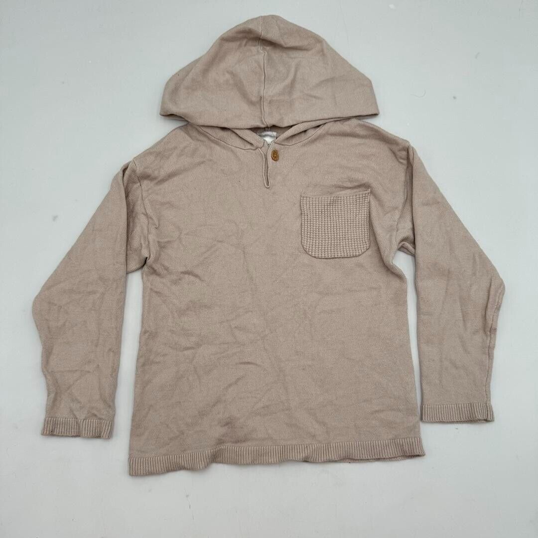 Modern Moments By Gerber Kids Pullover Long Sleeve Hoodie Pocket Tan Size 4T