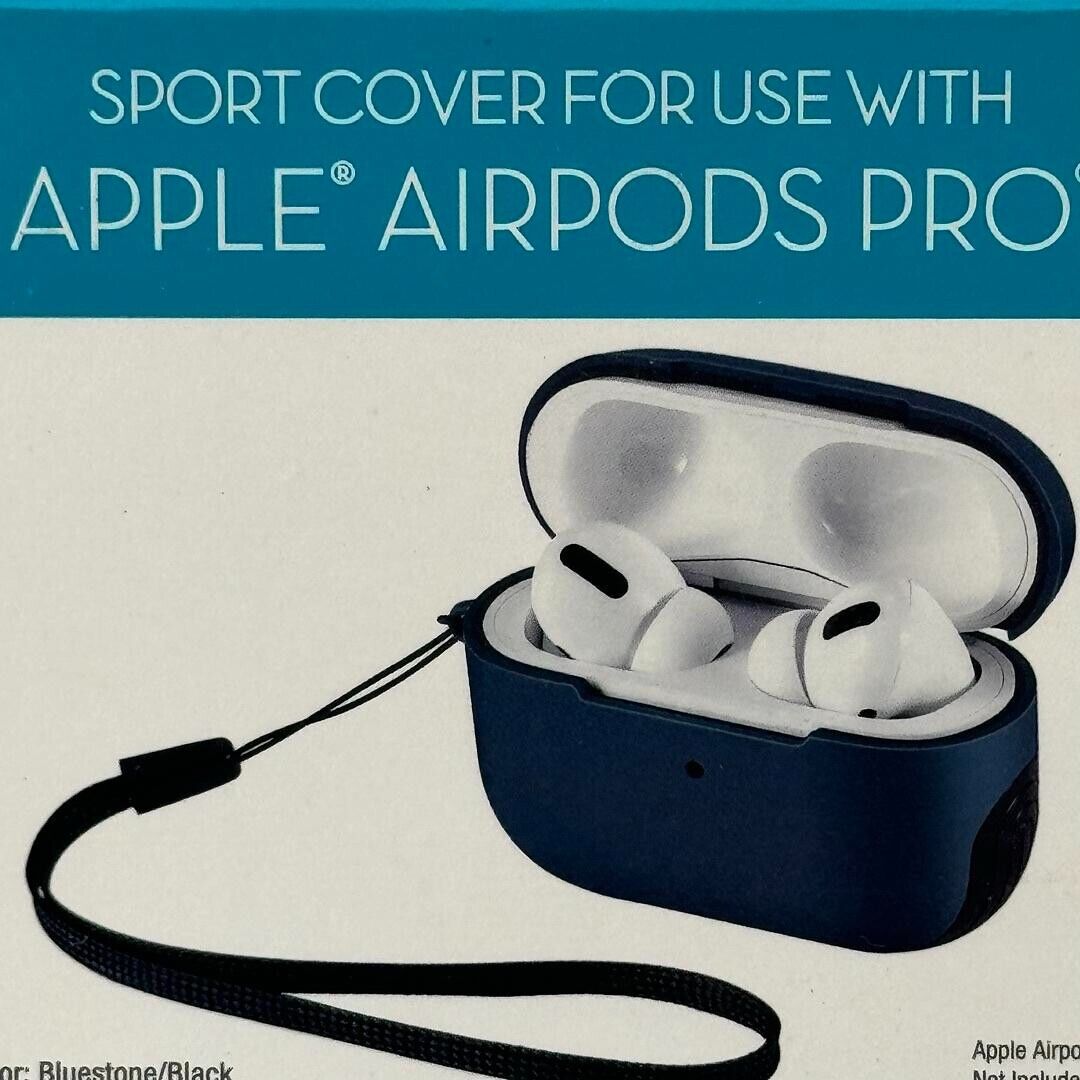 WITHIT SPORT COVER FOR APPLE AIRPOD PRO BLUESTONE & BLACK - SOFT SHOCK ABSORBENT