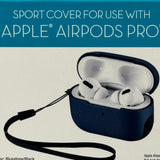 WITHIT SPORT COVER FOR APPLE AIRPOD PRO BLUESTONE & BLACK - SOFT SHOCK ABSORBENT