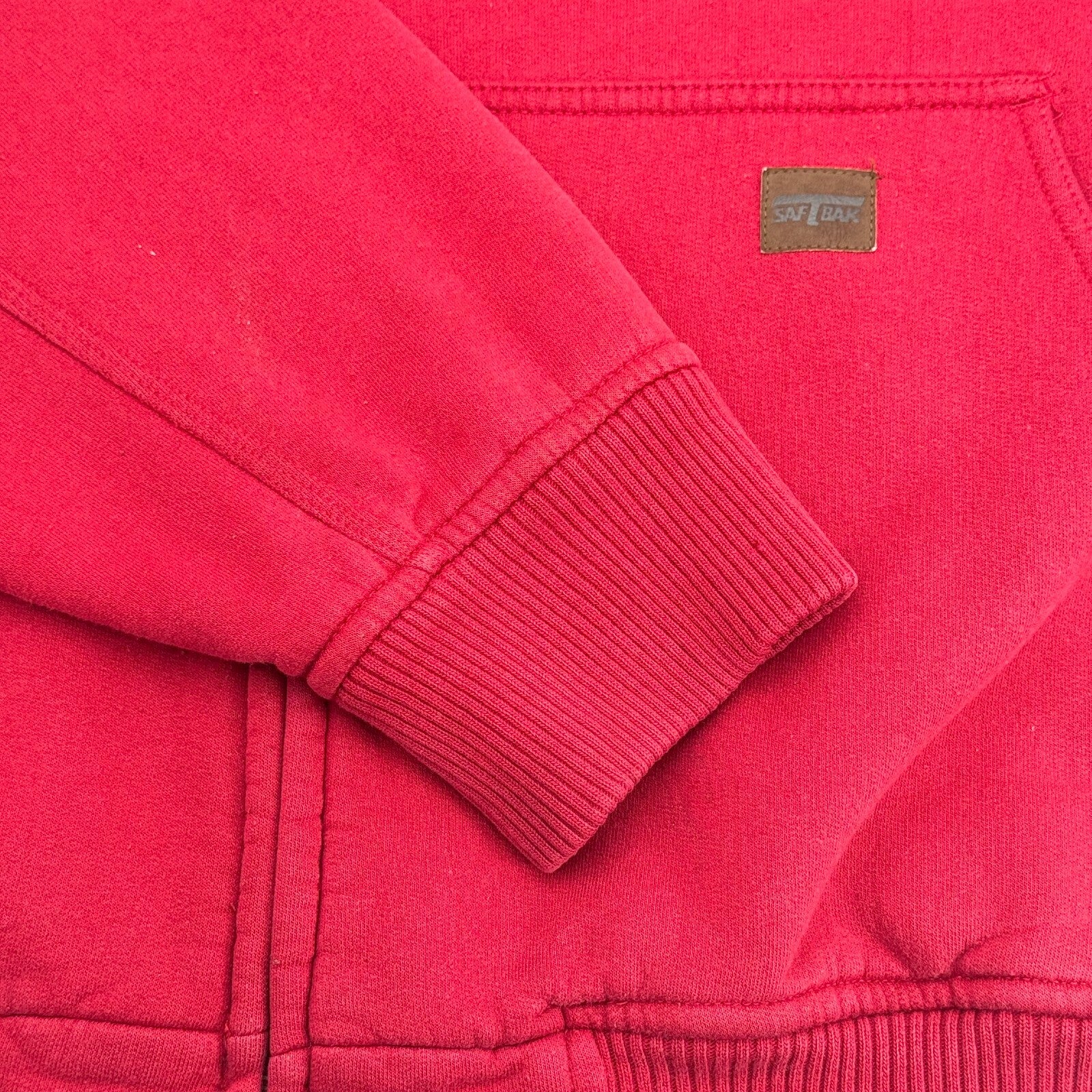 SafTbak Blaze Red Hunting Hoodie Coat Jacket Cotton Sweater Adult Size Medium US