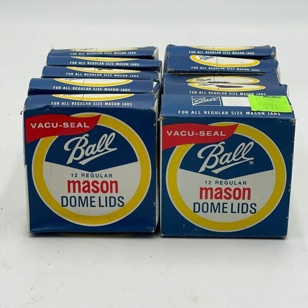 Vintage 120 Ball Regular Size Mason Dome Lids Canning 1975 12 Ct (10 Boxes)