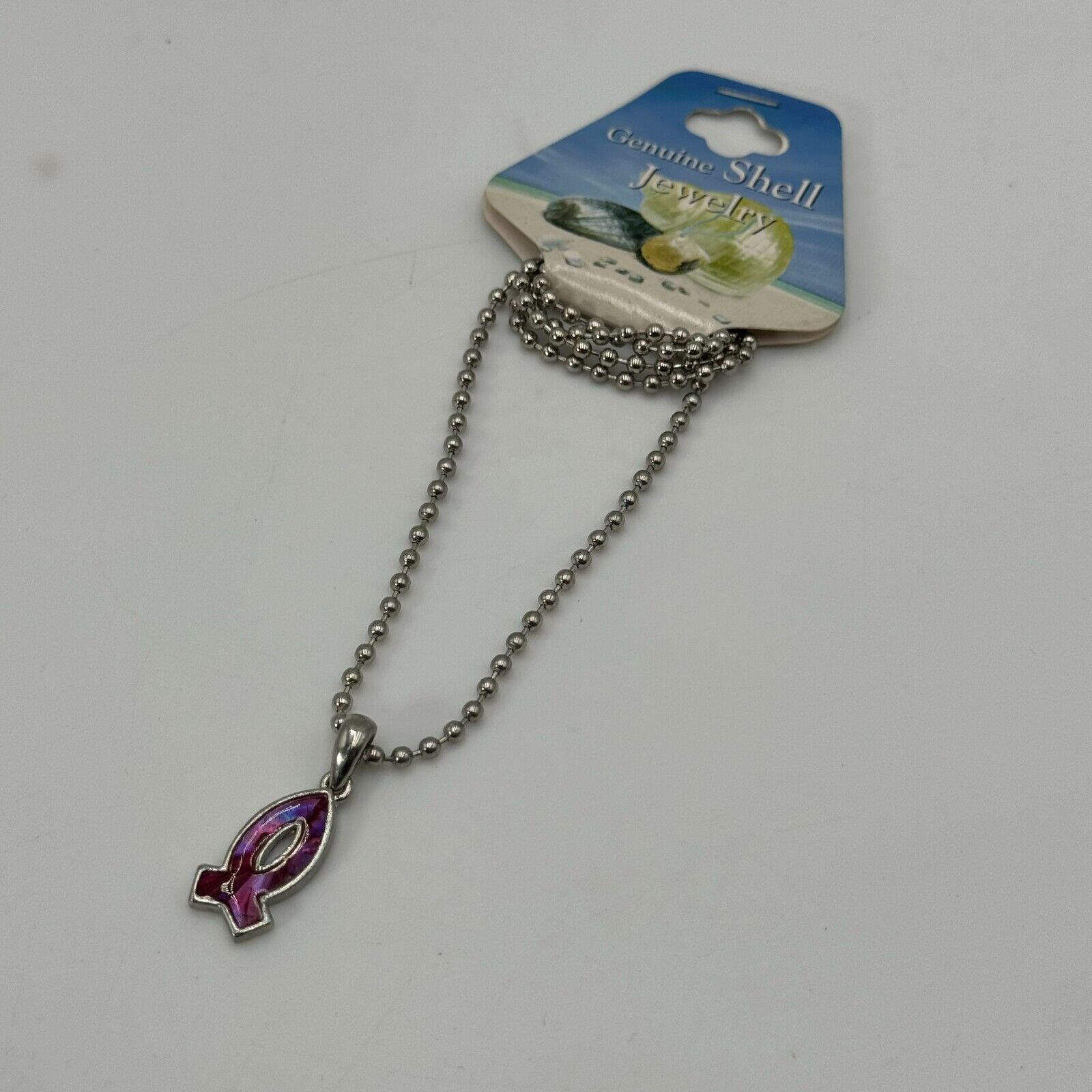 Lot of 8 Necklaces + Bonus Lanyard Christian Shell Jewelry Pink Fish Heart NEW