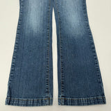 St Johns Bay Womens Preppy Boot Cut Stretch Jeans Light Wash Blue Size 6