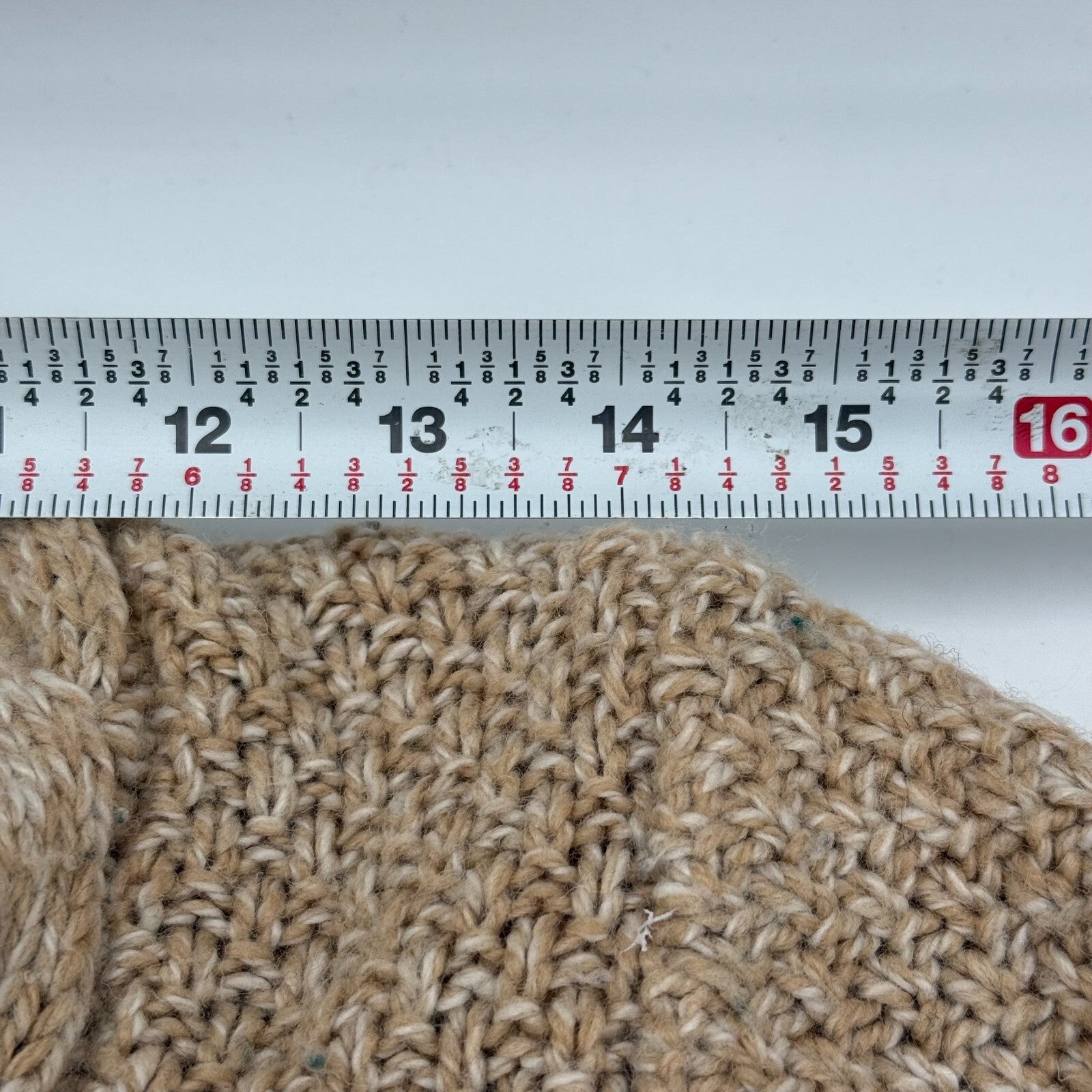 Apt. 9 Womens Crochet Style Loose Knit Braided Neckline Sweater Beige Size L
