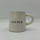 Hearth and Hand “Gather” Engraved Stoneware Coffee Mug Rustic Farmhouse Style
