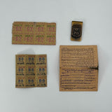 WWII 1945 Fuel Voucher Mileage Rations ID Card Brass PD Money Clip US History