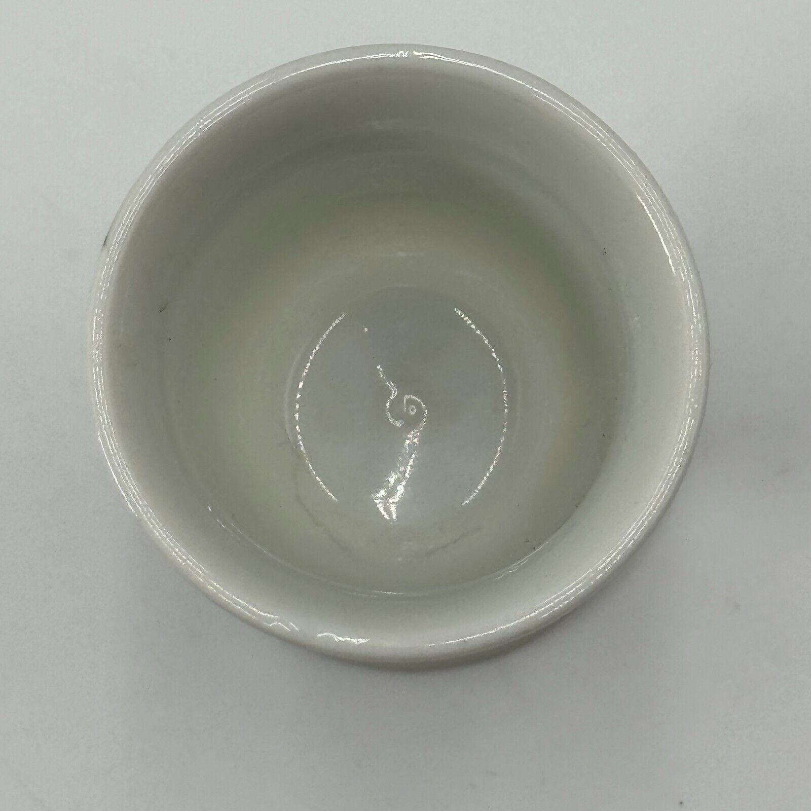 Vintage Gilded Gold Rimmed Porcelain Holly Hobbie Sitting Painted Egg Cup 2.5”