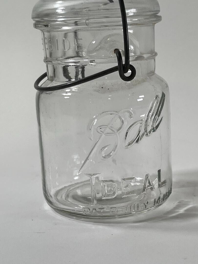 Ball (Clear) 5" Tall Mason Jar (With Lid & Seal) Pat'd July 4 1908 - LOT OF 13