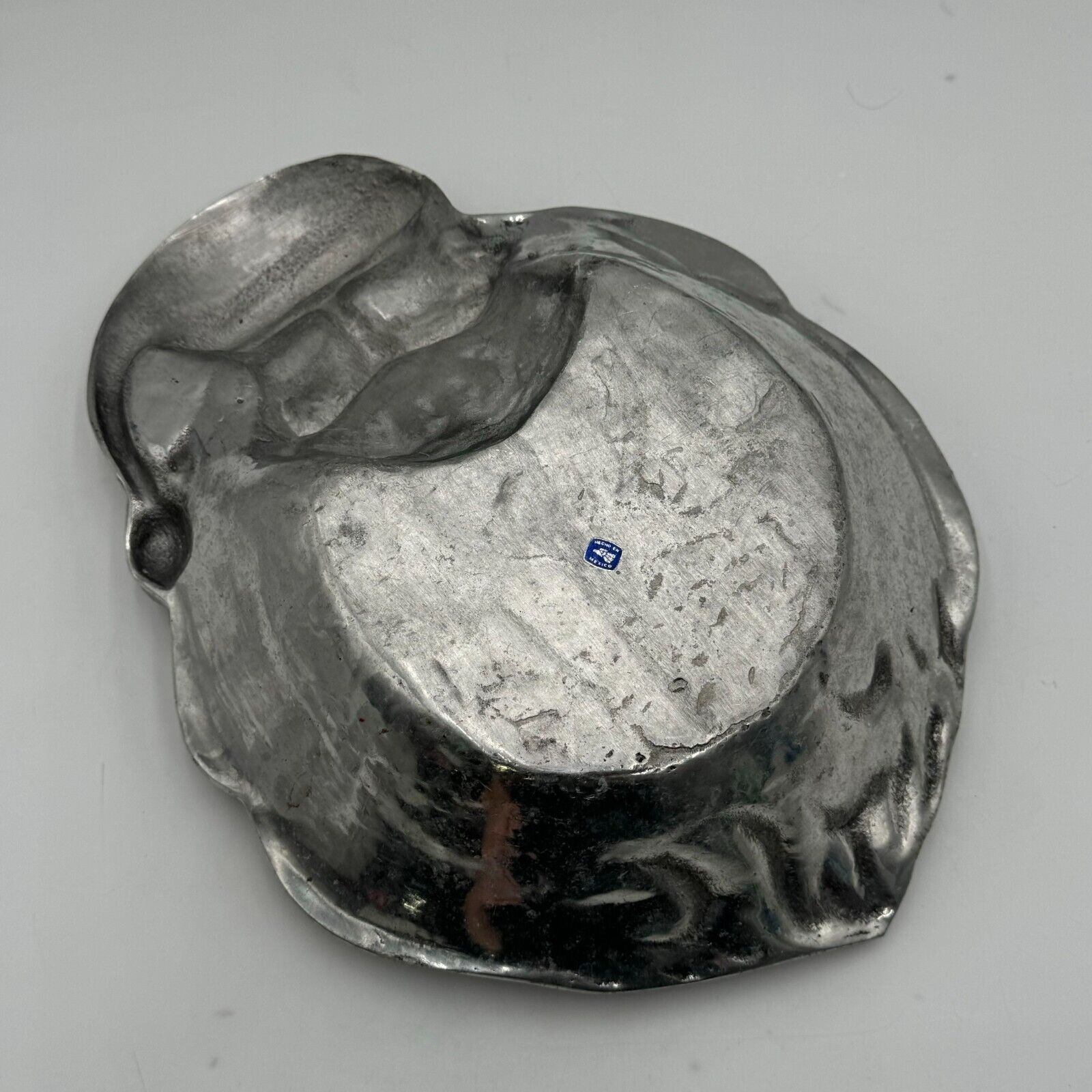 Vintage Detailed Metal Santa Claus Face Christmas Dish Made By Autumn End 11x15