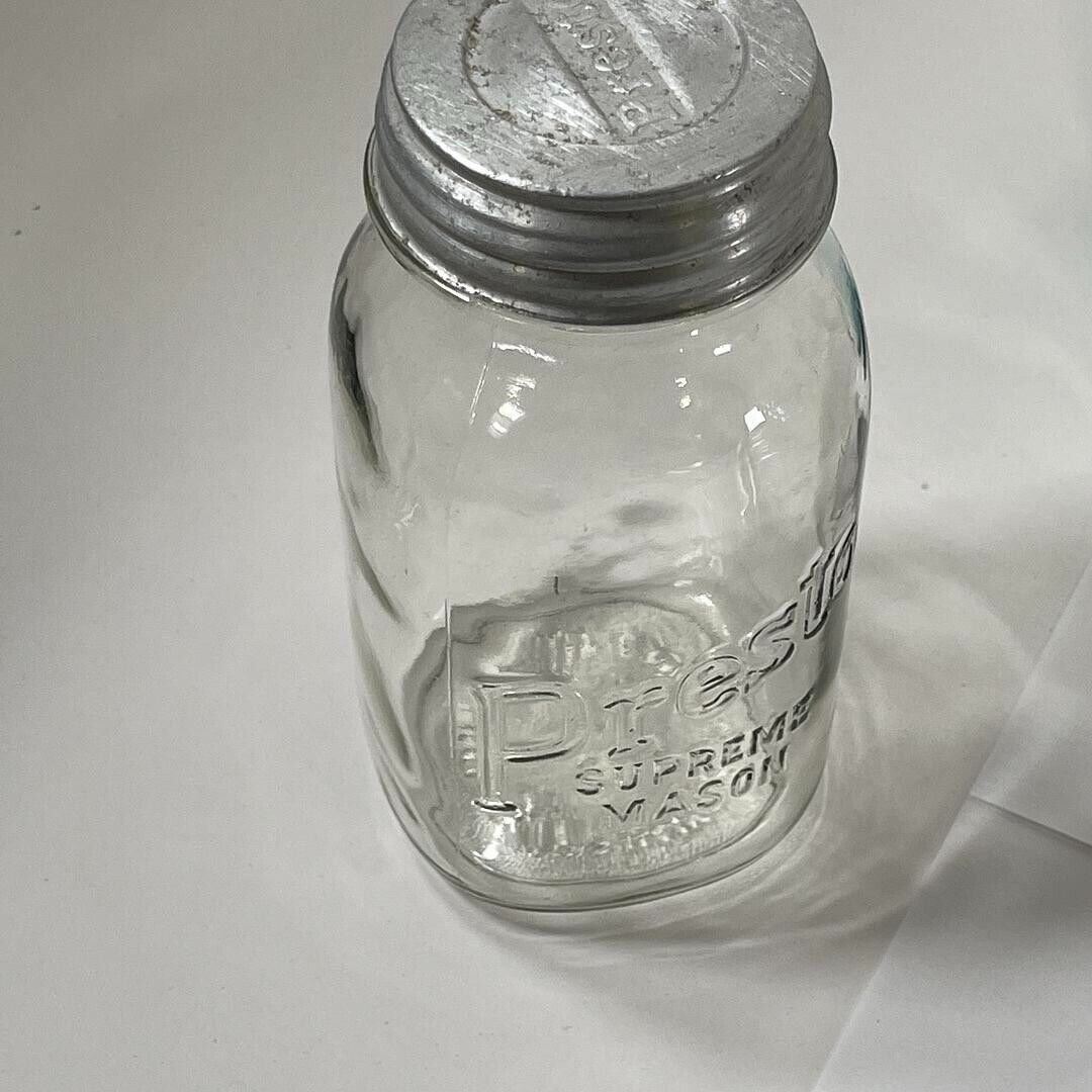 Vintage Lot of 8  Assorted Brands & Glass Mason Jars Decor Storage Organizer