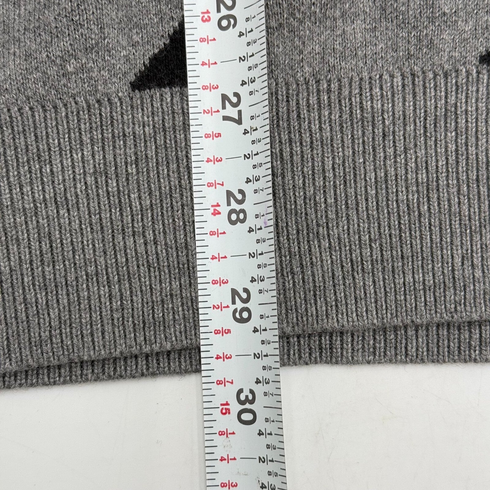 Ann Taylor Factory Womens Gray Cuffed Houndstooth Turtleneck Sweater Size XL