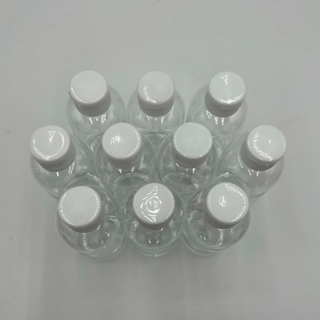 10 Packs Clear PET Plastic Cosmetic Bottles 100mL With Neck Flip Cap