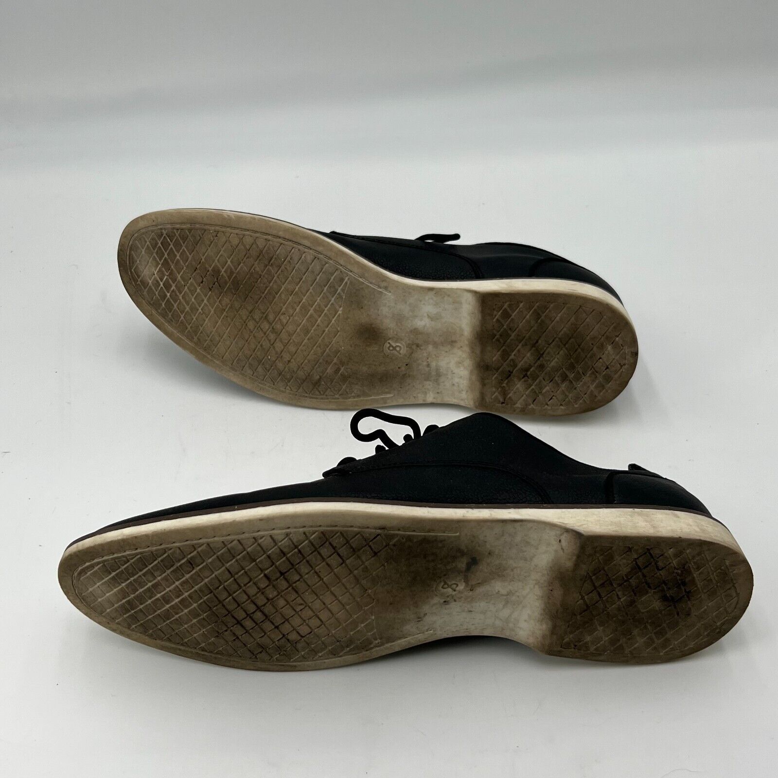 Parker & Sky Mens Black Leather Shoes Lace Up Oxford Shoes Size 12 NEW