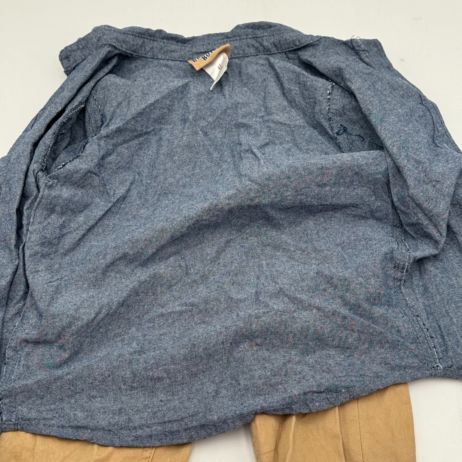 Brooklyn Boys 3pc Outfit Kids Dress Clothes Blue Button Up Tan Toddler Size 3T