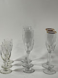 Lot of 8 Assorted Drinking Glasses - Antique Style Glasses - Beautiful
