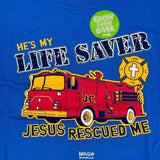 Large Youth Kerusso Blue Red Jesus Glow in the Dark John 3,16 T-Shirt NWT