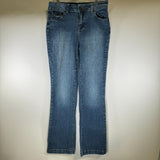 St Johns Bay Womens Preppy Boot Cut Stretch Jeans Light Wash Blue Size 6
