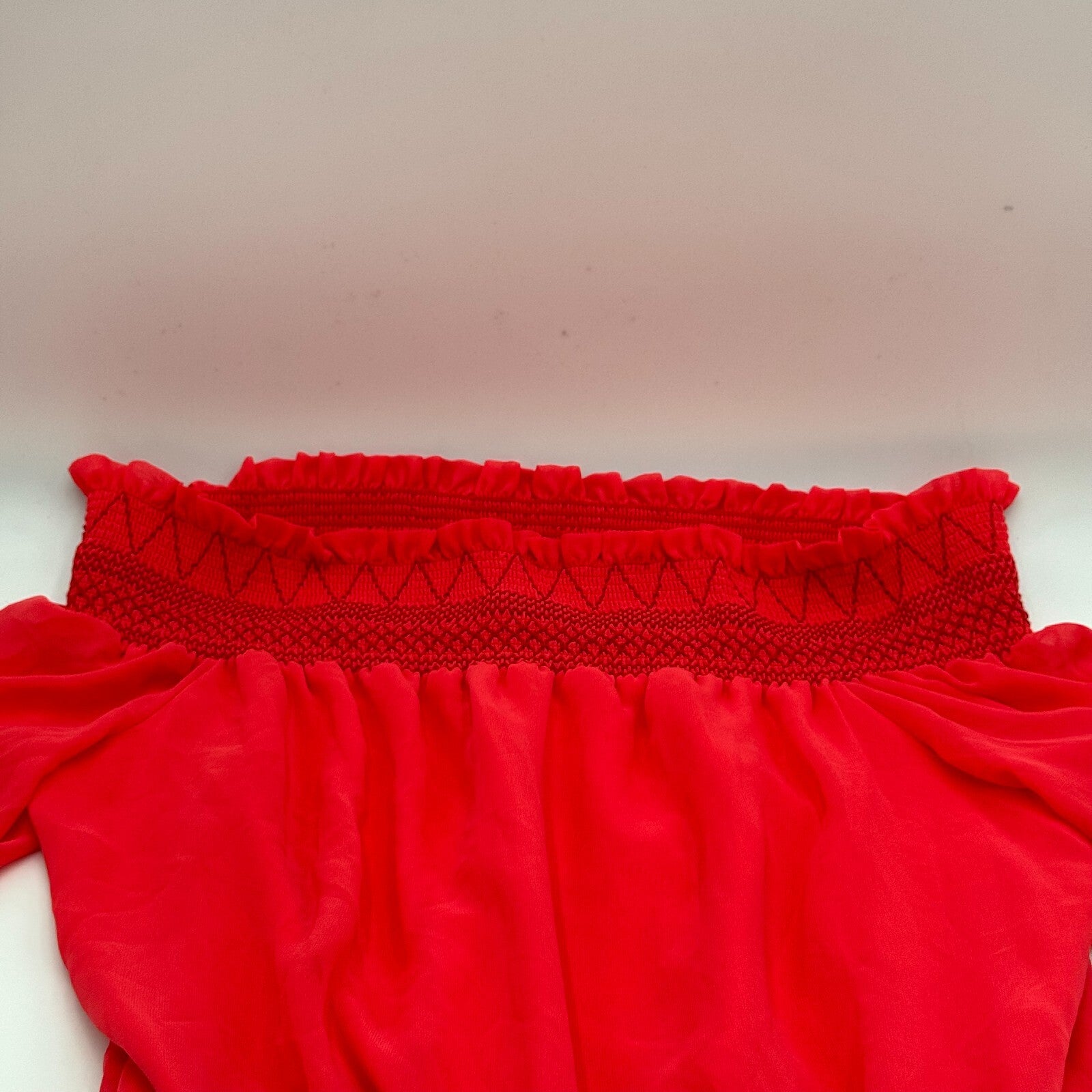 Belle & Sky Off the Shoulder Romper Red Dress Womens Size M Medium New With Tags